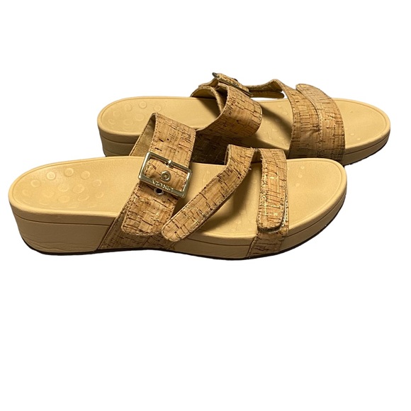 VIONIC Women’s Pacific Rio Gold Cork Sandals size 10 - Picture 4 of 11